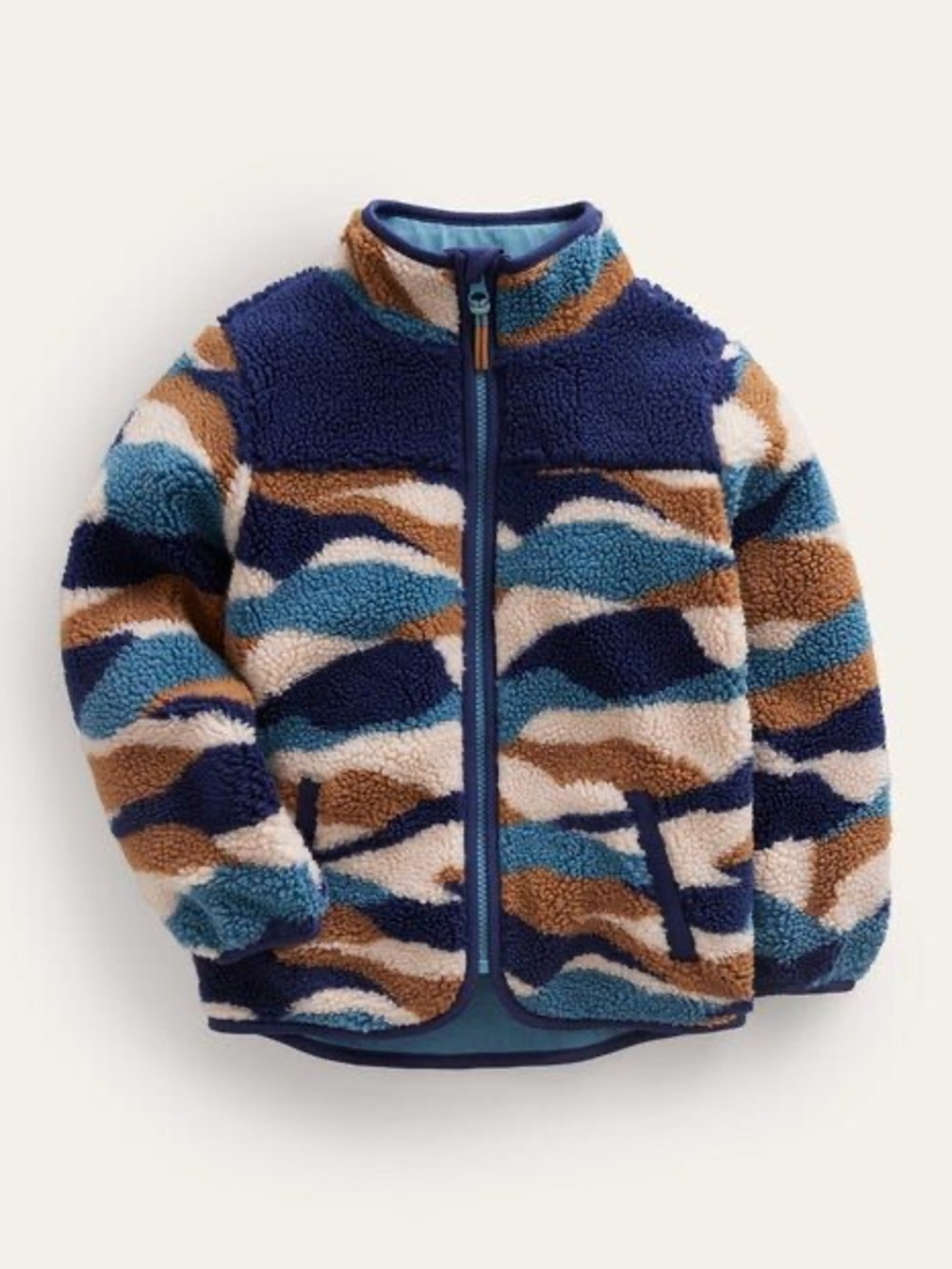 Mini Boden Zip-Through Printed Fleece Jacket B2527 13-14y